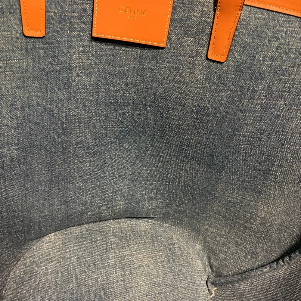Celine Blue and Brown Tote Bag Denim Couffin 2022 - BRAND NEW - Picture 5 of 6